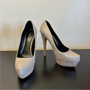 Aldo Silver Sparkle High Heels